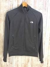The North Face Women's Full Zip Up Jacket GRAY blue Vaporwick Mock Neck size S