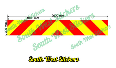 Chevron Aufkleber Chevrons Highway Maintenance Chapter 8 - 2000 x 300 mm