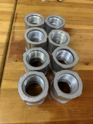 LOT OF 8 1'' THREE PIECE CONDUIT COUPLING  B189