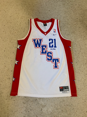 Vintage 2004 Tim Duncan West All-Stars Jersey Nike Retro Authentic
