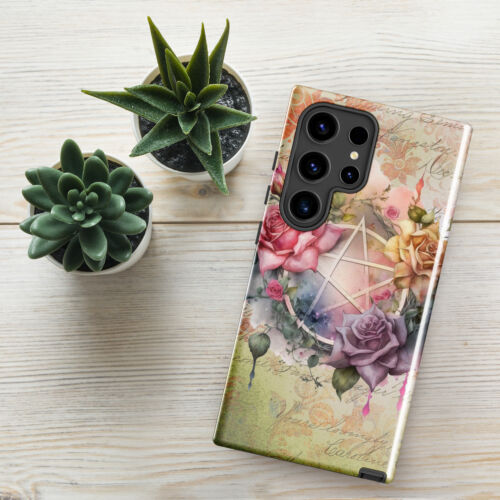 Colorful Floral Watercolor Pentagram Kawaii Pastel Goth Tough case for Samsung® - Afbeelding 1 van 21