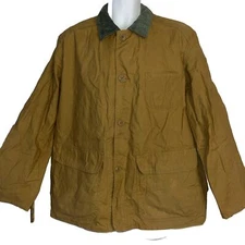 VTG American Field Jacket Hunting Jacket Canvas Barn Coat L Corduroy Hettrick