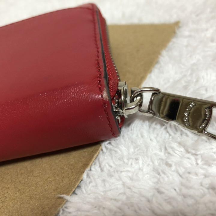 Coach Snoopy Peanuts Leather Red Long Zip Wallet F53773 | eBay