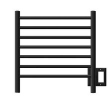 Amba RWHS-SMB Radiant Small Hardwired  Plug-in Combo 7 Bar Towel Warmer in Matt