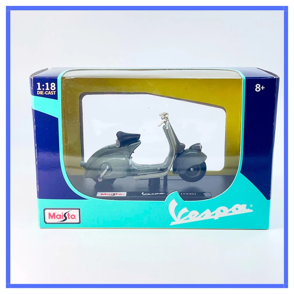vespa modellino Maisto 1/18 die cast Modellini moto 1946 modellismo statico - Immagine 4 di 4