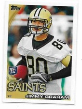 2010 Topps Jimmy Graham Rookie Card . rookie card picture