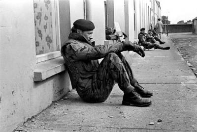 British soldiers seen here patrol Bogside Londonderry Our picture - Old Photo 2