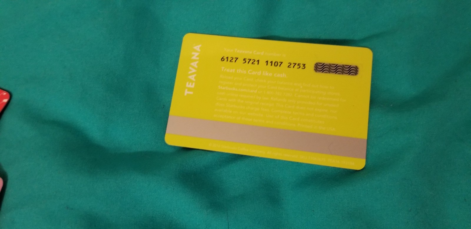 TEAVANA GIFT CARD UNUSED Teany Thanks