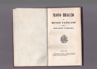 NEUER ARM DES VATIKANISCHEN MUSEUMS + CLEMENTINO Antiquitätenanzeige 1861-2