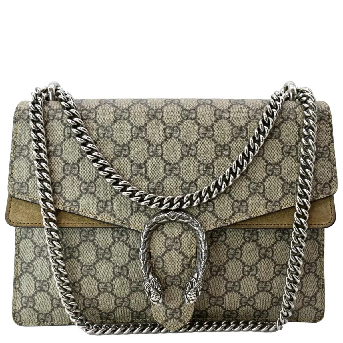 GUCCI Dionysus Medium GG Supreme Monogram Shoulder Bag Beige 403348 GUCCI Dionysus Medium GG Supreme Monogram Shoulder Bag Beige 403348