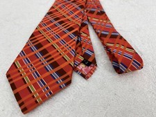 NWOT Ted Baker London 100% Silk Men's Formal Plaid Necktie Size 59.5" L x 3.7" W