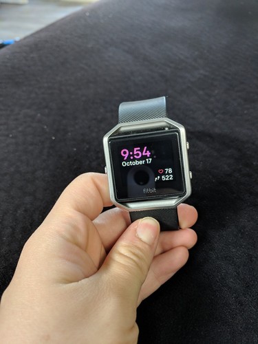 Fitbit - Blaze Smart Fitness Watch Large Gunmetal Model 