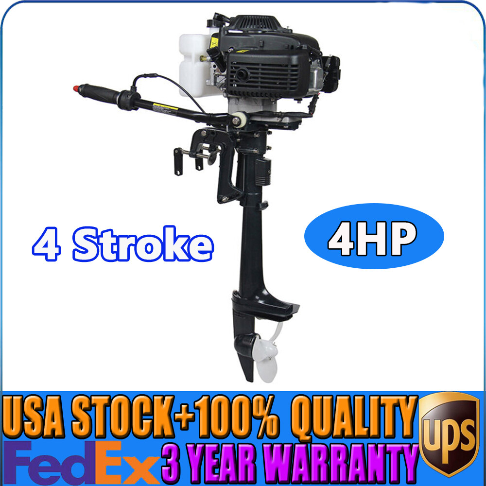 Heavy Duty 4 Stroke 4 HP Outboard Motor Boat Engine Air Cold System