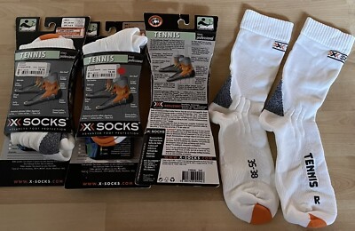 Tennissocken  X-Socks 3 Paar Professional Gr.35-38 Fa. Weiß/Grau/Orange.