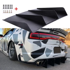 For Dodge Charger SRT Rear Diffuser 4 Fin Lower Splitter Bumper Lip Spoiler