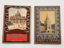 CAMPOSANTO di GENOVA Fratelli Lichino Genova Italy + Roma Artistica Postcard VTG