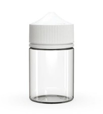 CHUBBY GORILLA 60ML STUBBY AUTHENTIC PET Bottles 5pack CLEAR BOTTLE/WHITE LID