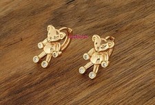 NEW EARRINGS CUTIE BEAR STYLE EXCLUSIVE FASHION ANTI ALLERGIC ROSE GOLD PLATED
