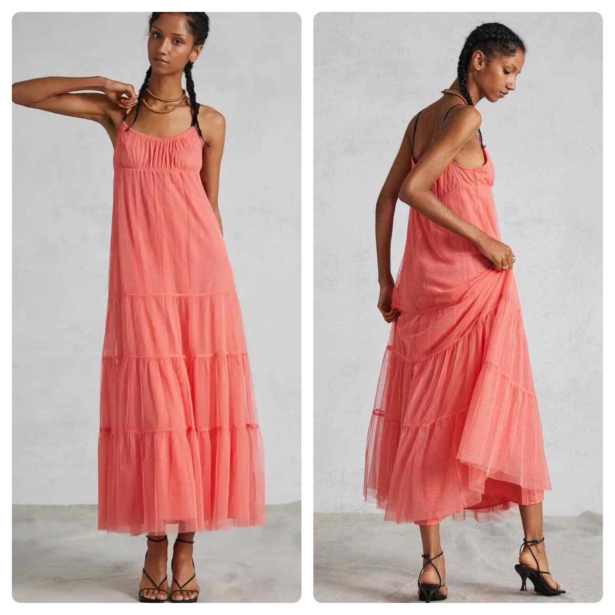 tiered tulle maxi dress anthropologie Tiered Tulle Maxi Dress