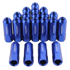 JDMSPEED 20PC BLUE M12X1.5 60MM EXTENDED FORGED ALUMINUM TUNER RACING LUG NUT