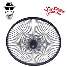 26 Vintage Lowrider Steel Front Wheel 144 Spoke 14g Black.