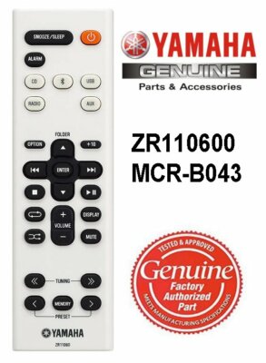New Genuine Yamaha ZR11060 Remote Control fits Micro CD System MCR