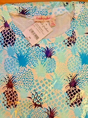 FRESH PRODUCE - PINEAPPLE STAND BLUEFIN SCOOP NECK SHORT SLEEVE SIZE SMALL NWT 