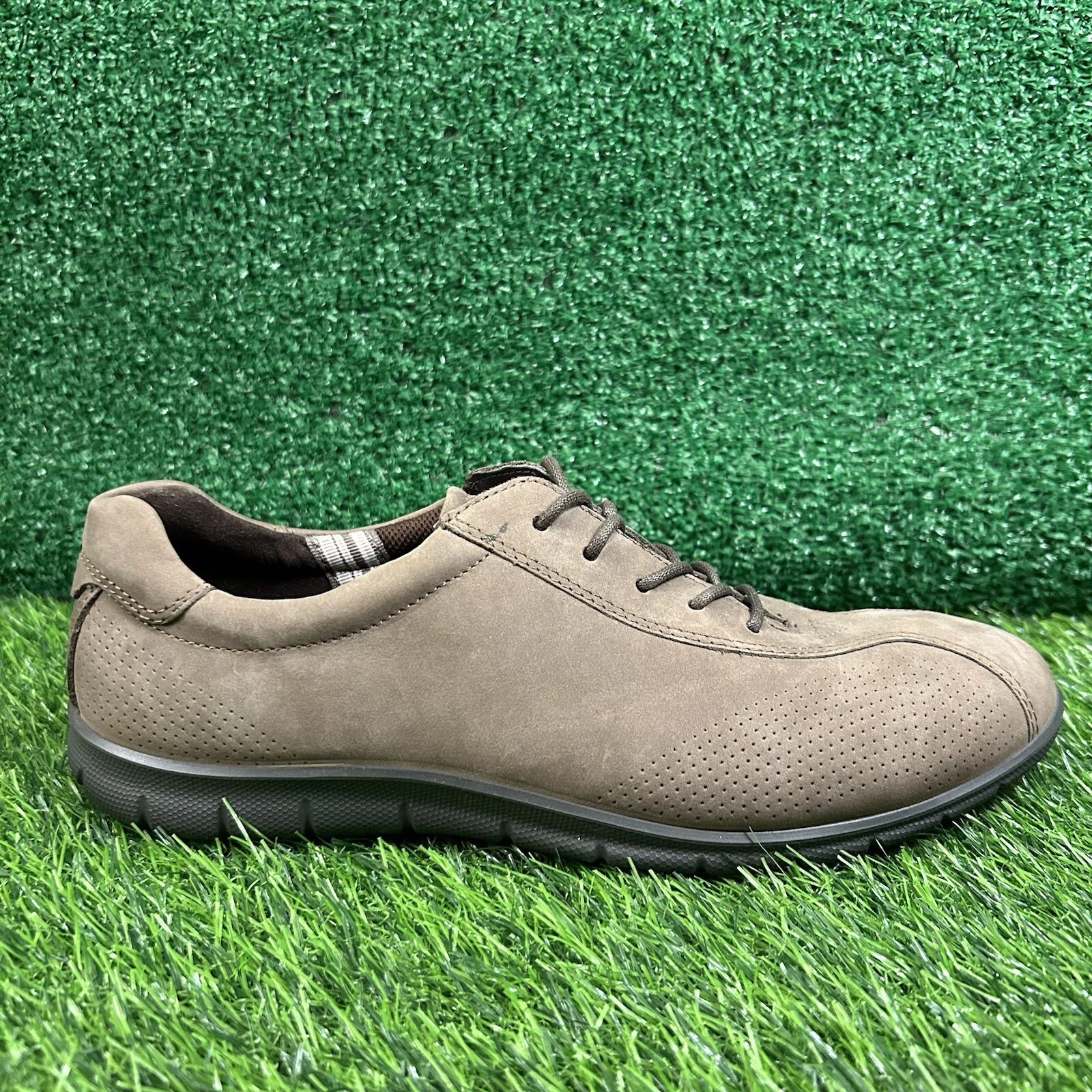 Mocassino Ecco Babette donna 10 scarpe pelle marrone chiaro stringate comode da passeggio