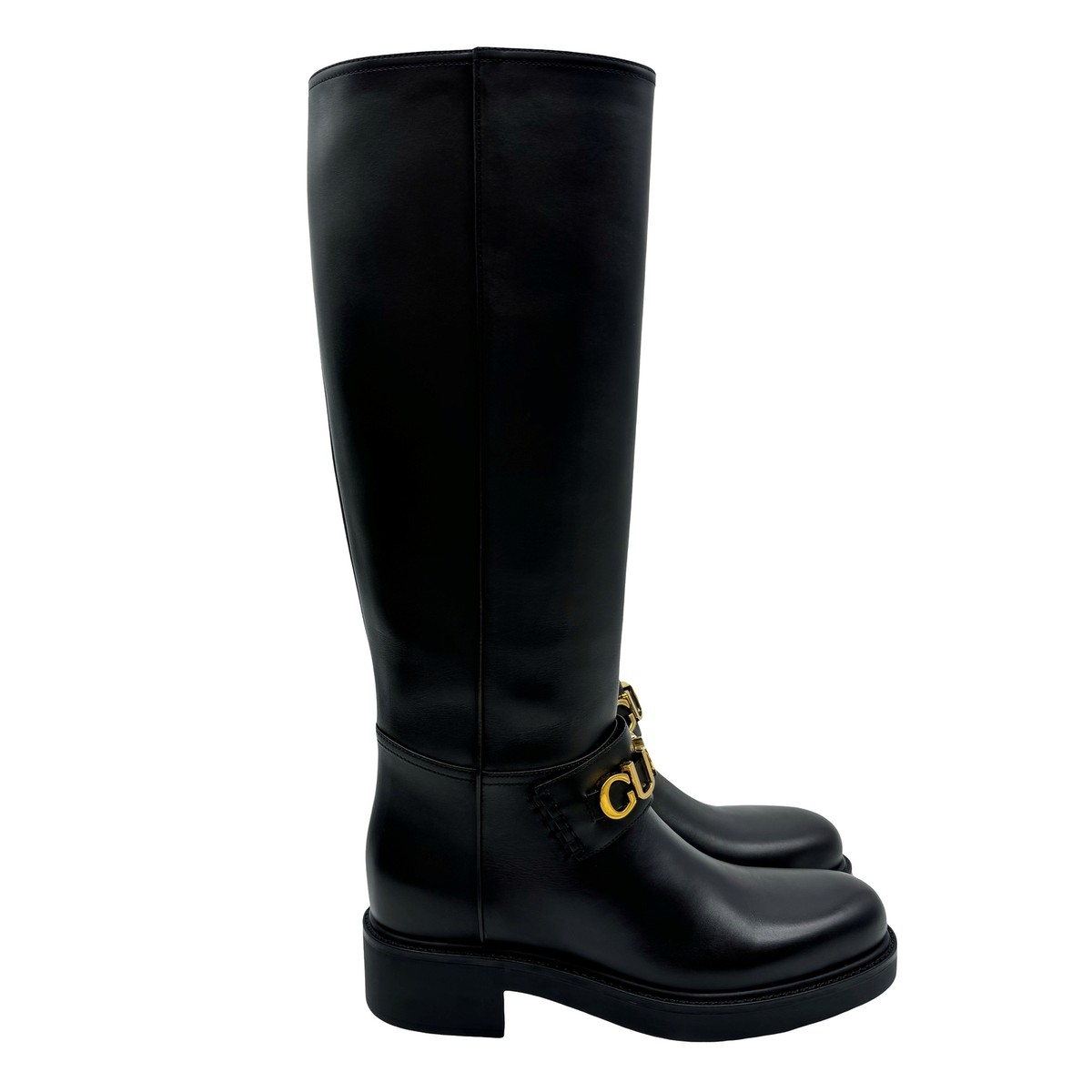 GUCCI◇ロングブーツ/36/BLK/115079