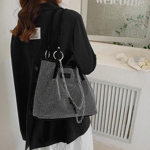 Bucket Bag Damen Schultertasche Trendy Achseltasche Handtasche Geldbeutel Bolsa - Bild 10 von 19