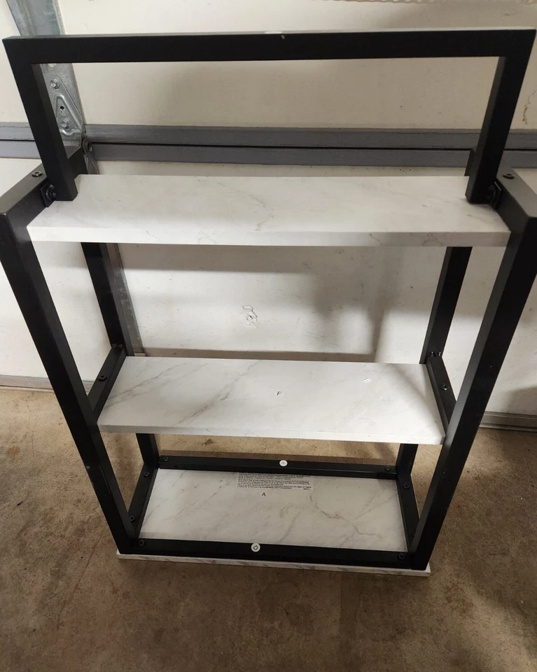 Style Selections Matte Black marble 2-Tier Composite Wall Mount Bathroom Shelf - Image 4 of 4