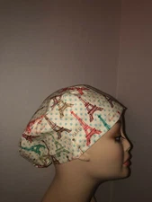 Euro Scrub Hat Travel Paris France Eiffel Tower Surgical Cap CNOR CRNA Chef MD