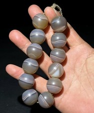 Old Beads Ancient Antique Indo Tibetan Dzi Himalayan Carnelian Jewelry Strand