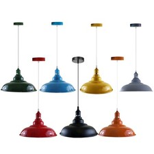 Vintage Pendente a Soffitto Luce Industriale Metallo Paralume da Parete LED Lamp