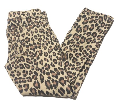 THE CHILDRENS PLACE LEOPARD PRINT PERFECT PONTE LEGGINGS SIZE 6x/7