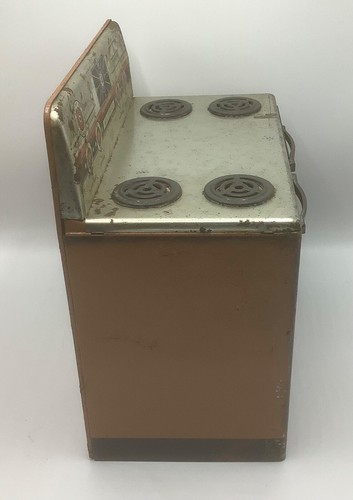 Wolverine Metal Toy Brown Stove/Oven w/plastic toys & original Packaging-RARE - Picture 8 of 11