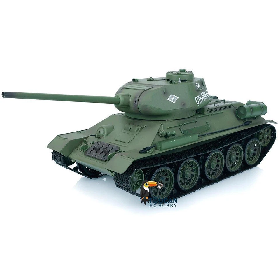 7.0 1:16 HengLong 3909 Soviet T34-85 RTR BB RC Tank 360° Turret IR Battle Smoke - Image 2 of 4
