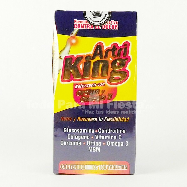 2 X Artri King Ortiga Omega 3 Curcuma Supplement Pain Releiver for sale