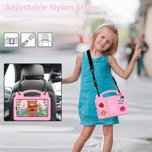 Kid Case For Walmart Onn 7" Tablet Gen 4 100135924 Tablet Shockproof Strap Cover - Picture 12 of 21