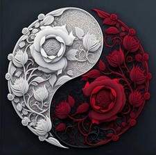 Rose Yin  Yang Diamond Painting Kit