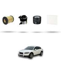 Hoffcar Wartungskit - 4 Filter FüR Volvo C30 1.6 Diesel 80KW Von 2006 Bis 2010