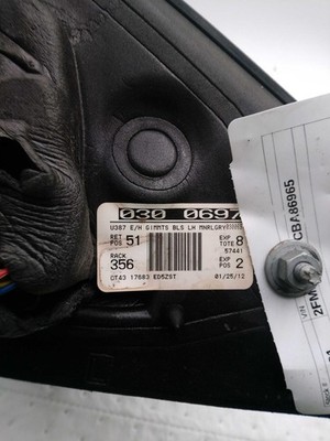 Used Left Door Mirror fits: 2012 Ford Edge Power from 01/24/11 body color cap ap