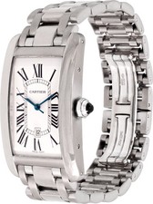 Cartier Americaine Tank 1741/W26055L1 18k White Gold 45mm auto watch 2