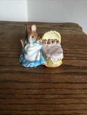Vintage Beswick China Beatrix Potter “Hunca Munca” Bunny With Baby Bunnies Vgc