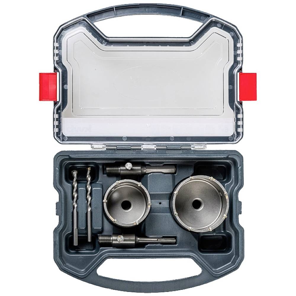 Scie-cloche 68mm et 82mm kwb 499176 kit de perçage pour placo et bois tendre 6 pièces