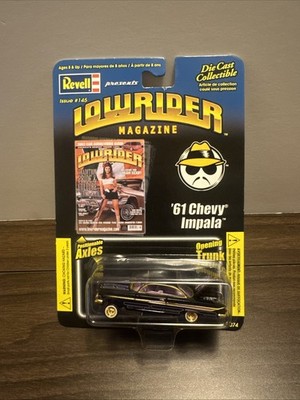 2003 Revell Lowrider Magazine Issue #145 '61 Chevy Impala Black 1:64 Diecast NEW
