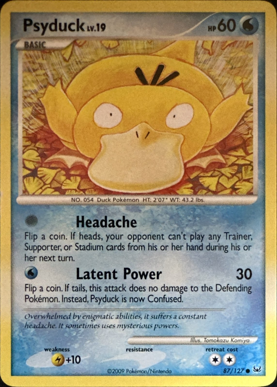Psyduck 87/127 Common Platinum Pokemon Lightly Played
