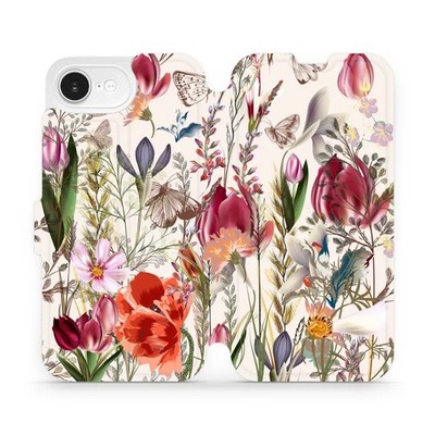 Handyhülle mit klappe für iPhone 16e Mobiwear Case Cover Etui Hülle Blumenstrauß