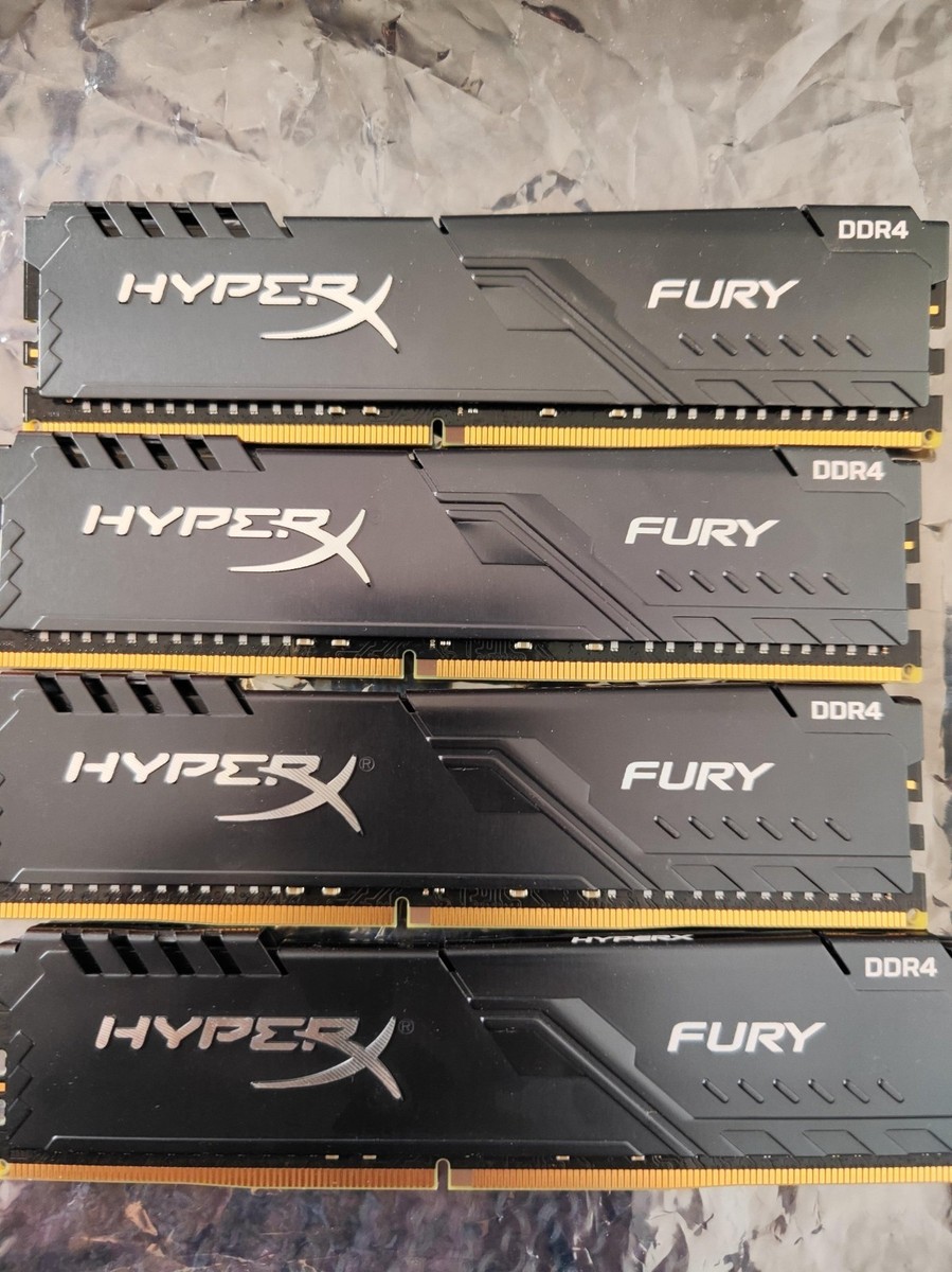 4 pcs x 32gb Kingston HyperX FURY Black DDR4 memory [HX432C16FB3K4