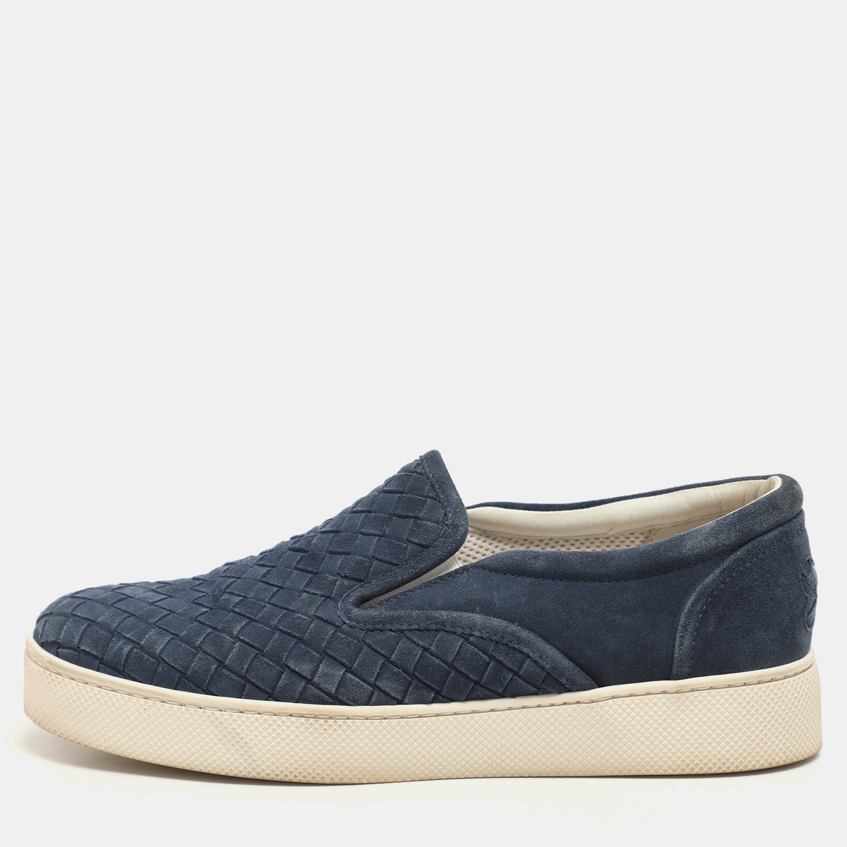 Suede Bottega Dodger Bottega Veneta Navy Blue Intrecciato Suede
